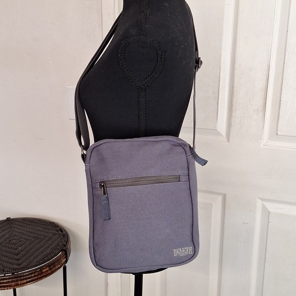 Duluth Trading Co Handbags - Duluth Trading Co Indigo Canvas Messenger Crossbody Bag